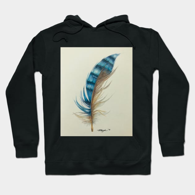 Blue Feather Hoodie by amyliafaizalart